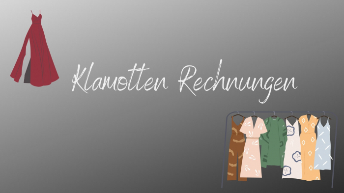 Klamotten Rechnungen